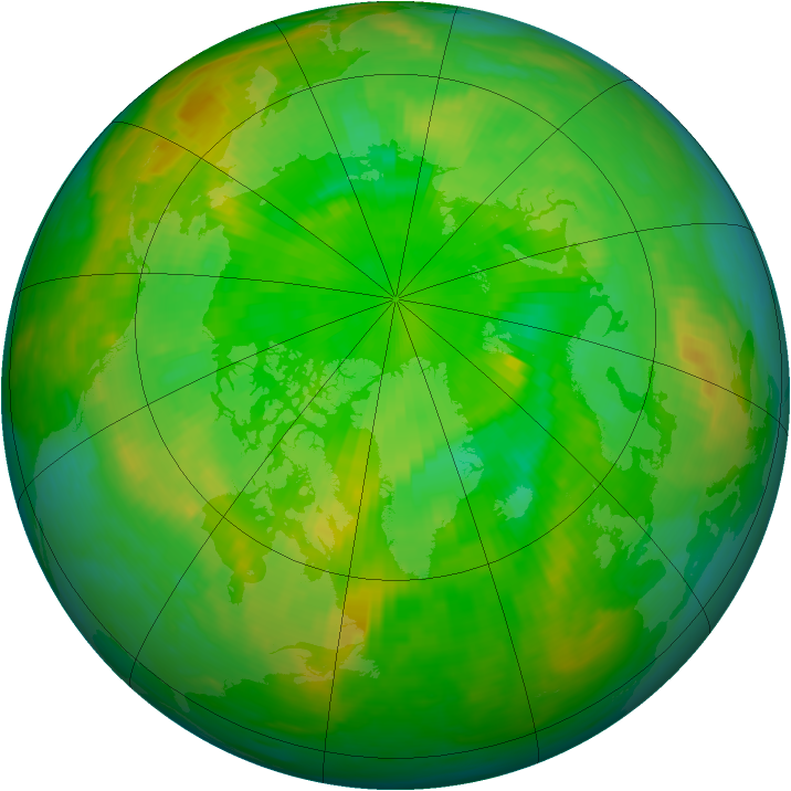Arctic ozone map for 26 June 1986